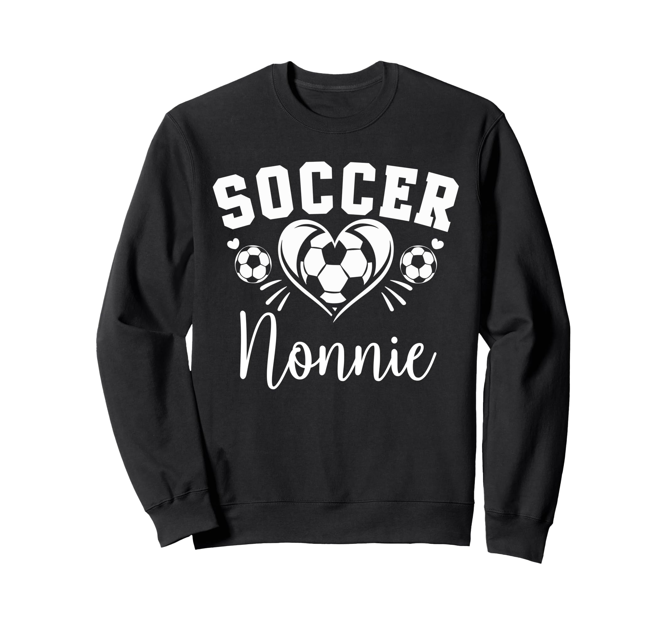 Soccer Nonnie Soccer Heart Sweatshirt - Casual Everyday Wear Unisex - T-Shirt, Sweatshirt, Hoodie