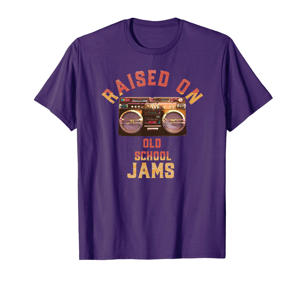 Raised Old School Jams Hip Hop R B T-Shirt - Aesthetic Graphic for Adults - T-Shirt, Sweatshirt, Hoodie