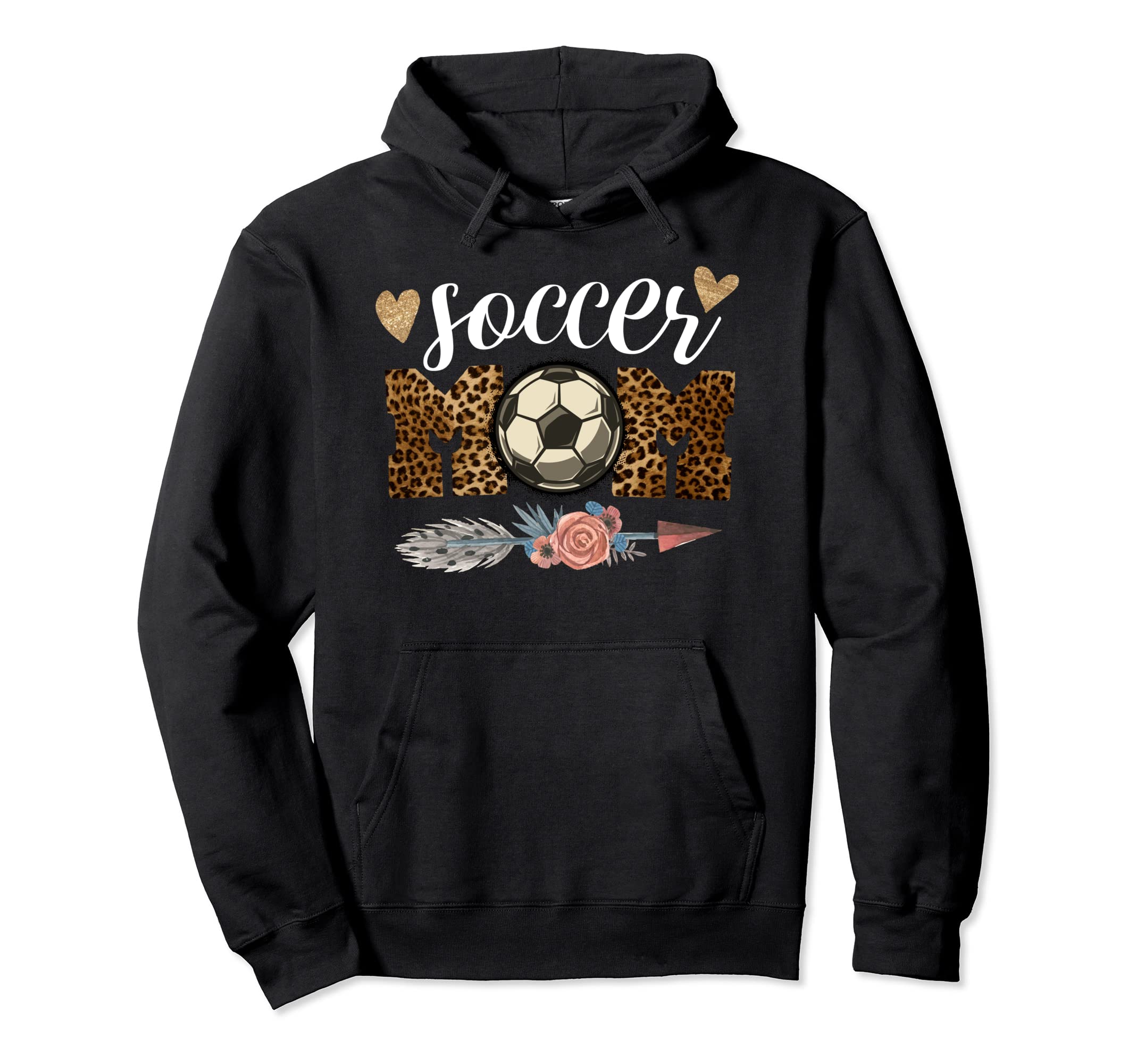 Soccer Mom Leopard Pattern Hoodie - Aesthetic Graphic for Adults - T-Shirt, Sweatshirt, Hoodie