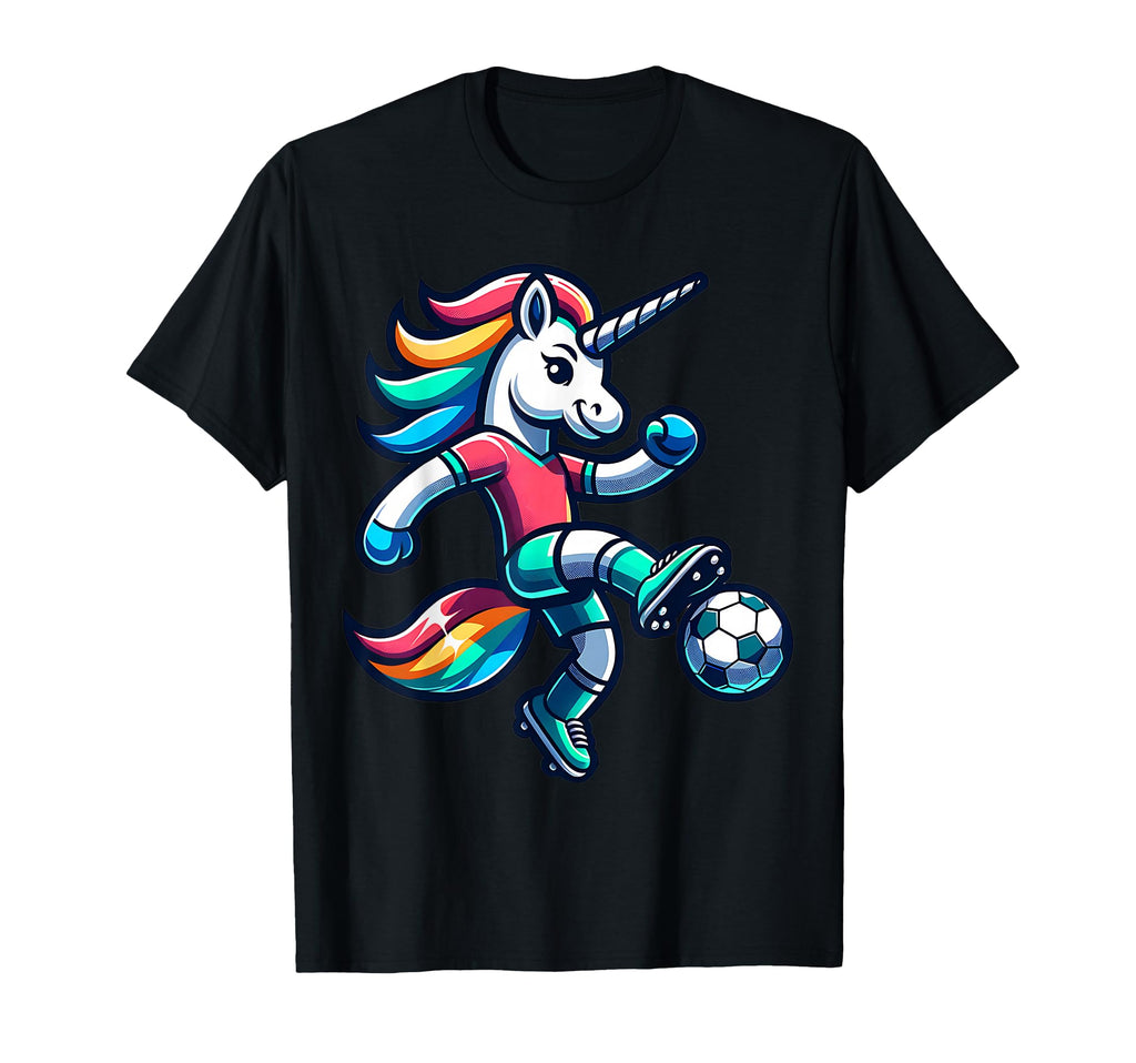 Footballer Unicorn Fans Soccer Team T-Shirt - Trendy Graphic for Adults - T-Shirt, Sweatshirt, Hoodie