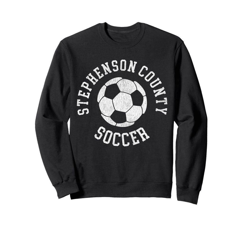 Stephenson County Soccer Distressed Sweatshirt - Unique Graphic for Adults - T-Shirt, Sweatshirt, Hoodie