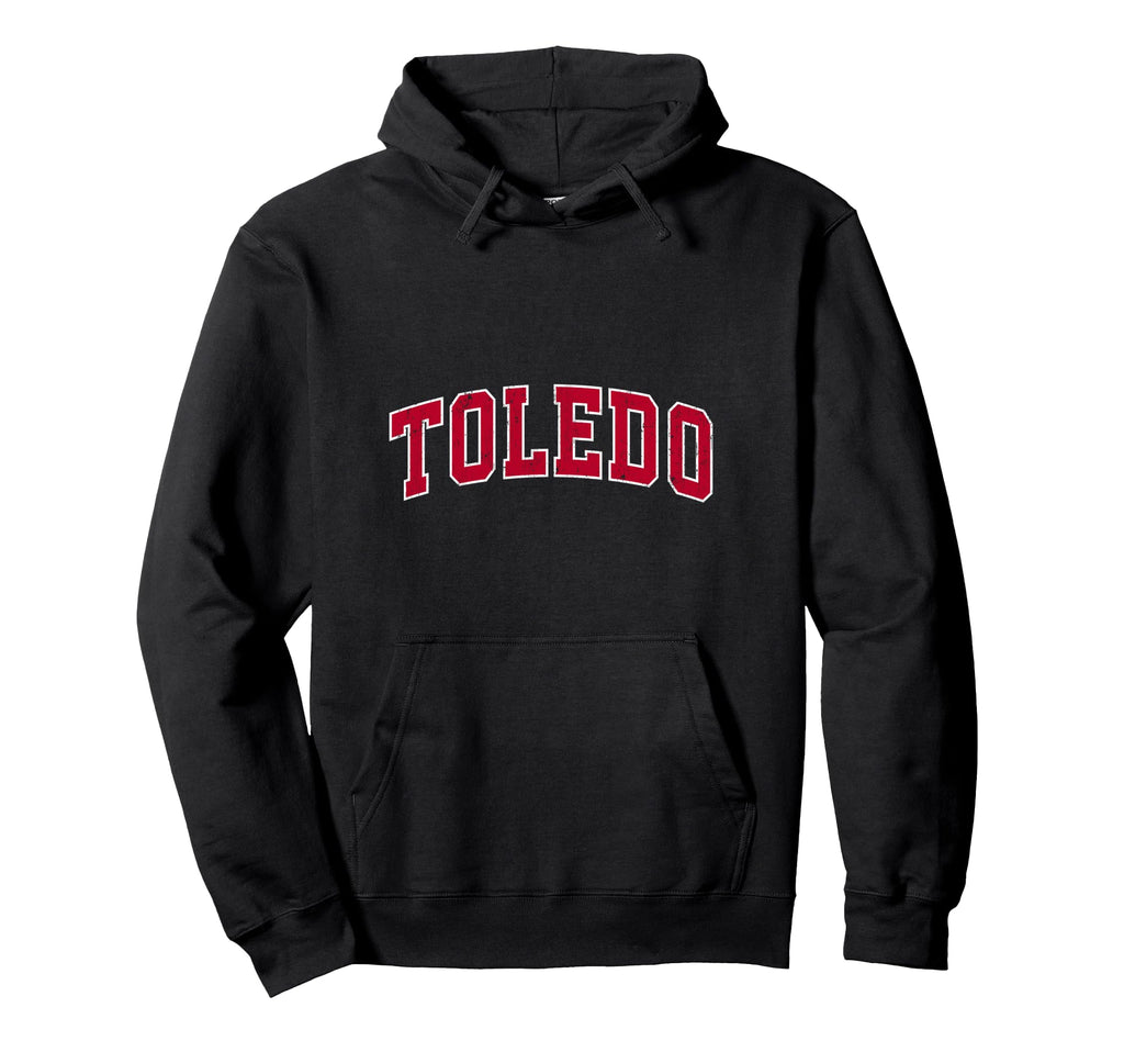 Toledo Ohio Oh Sports Red Hoodie - Custom Art Print for Adults - T-Shirt, Sweatshirt, Hoodie