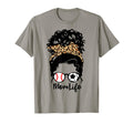 Mom Life Messy Bun Curly Hair Baseball T-Shirt - Aesthetic Graphic Unisex - T-Shirt, Sweatshirt, Hoodie
