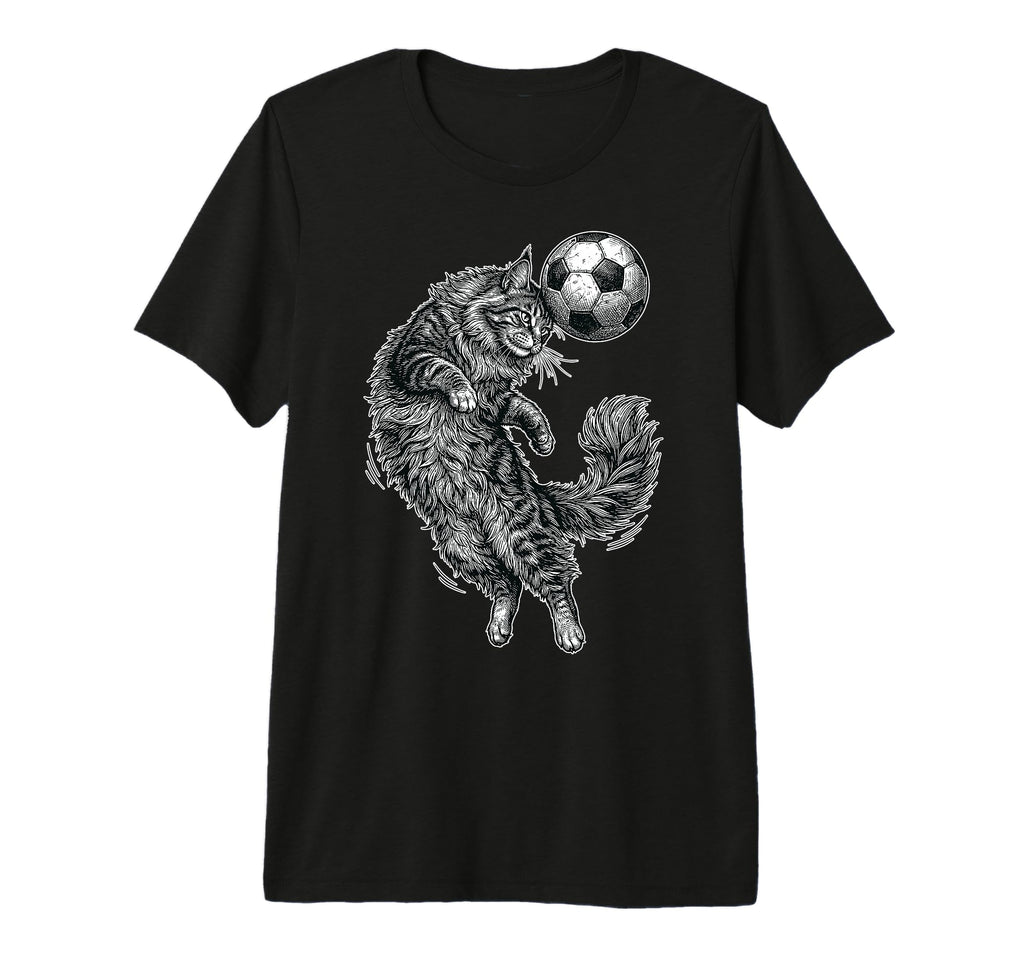 Soccer Cat Acrobat Feline T-Shirt - Casual Everyday Wear Men Women - T-Shirt, Sweatshirt, Hoodie