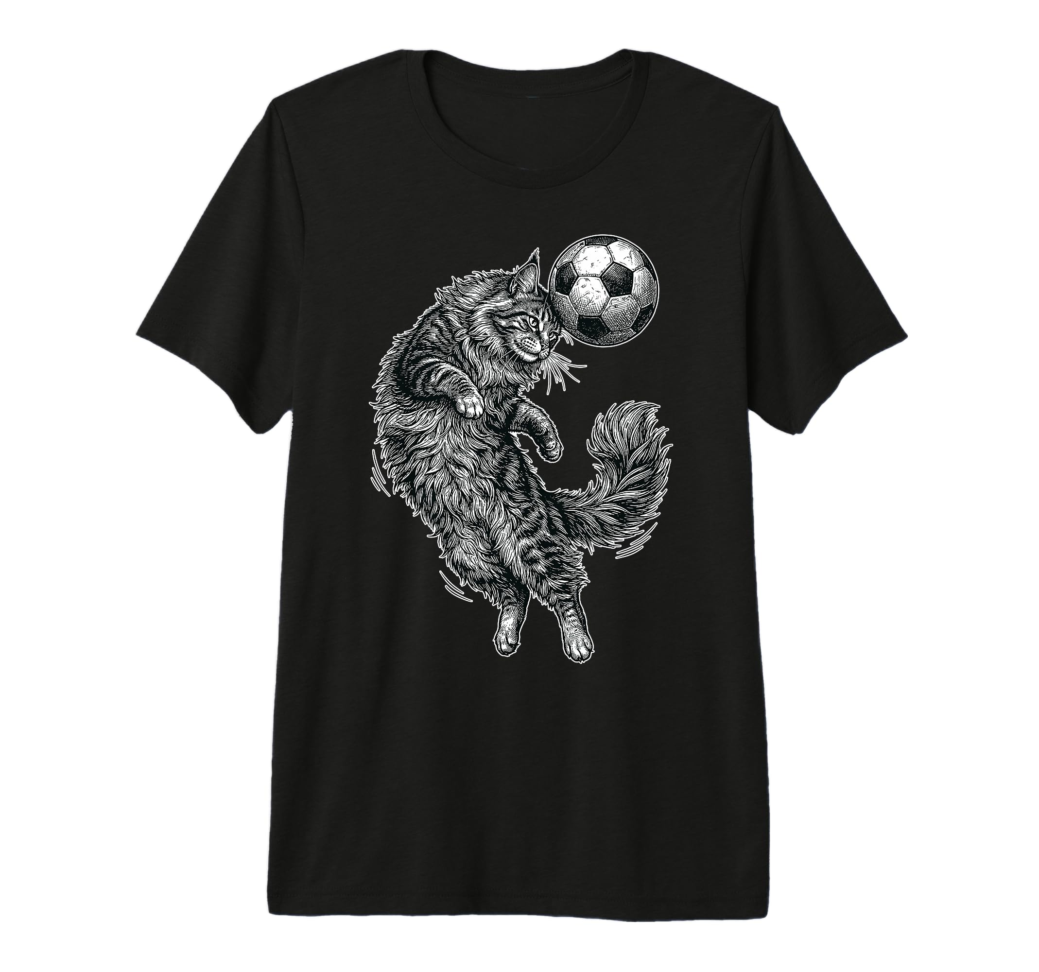 Soccer Cat Acrobat Feline T-Shirt - Casual Everyday Wear Men Women - T-Shirt, Sweatshirt, Hoodie
