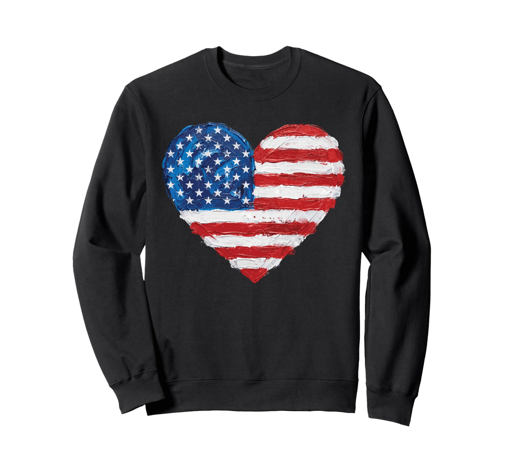 Usa Heart Supporter Flag Soccer Sweatshirt - Custom Art Print Men Women - T-Shirt, Sweatshirt, Hoodie