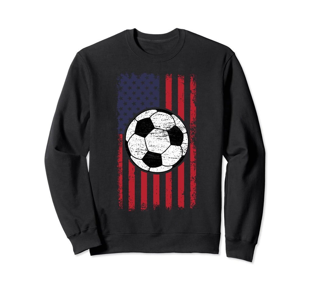 States Soccer Distressed Usa Flag Sweatshirt - Graphic Print for Adults - T-Shirt, Sweatshirt, Hoodie