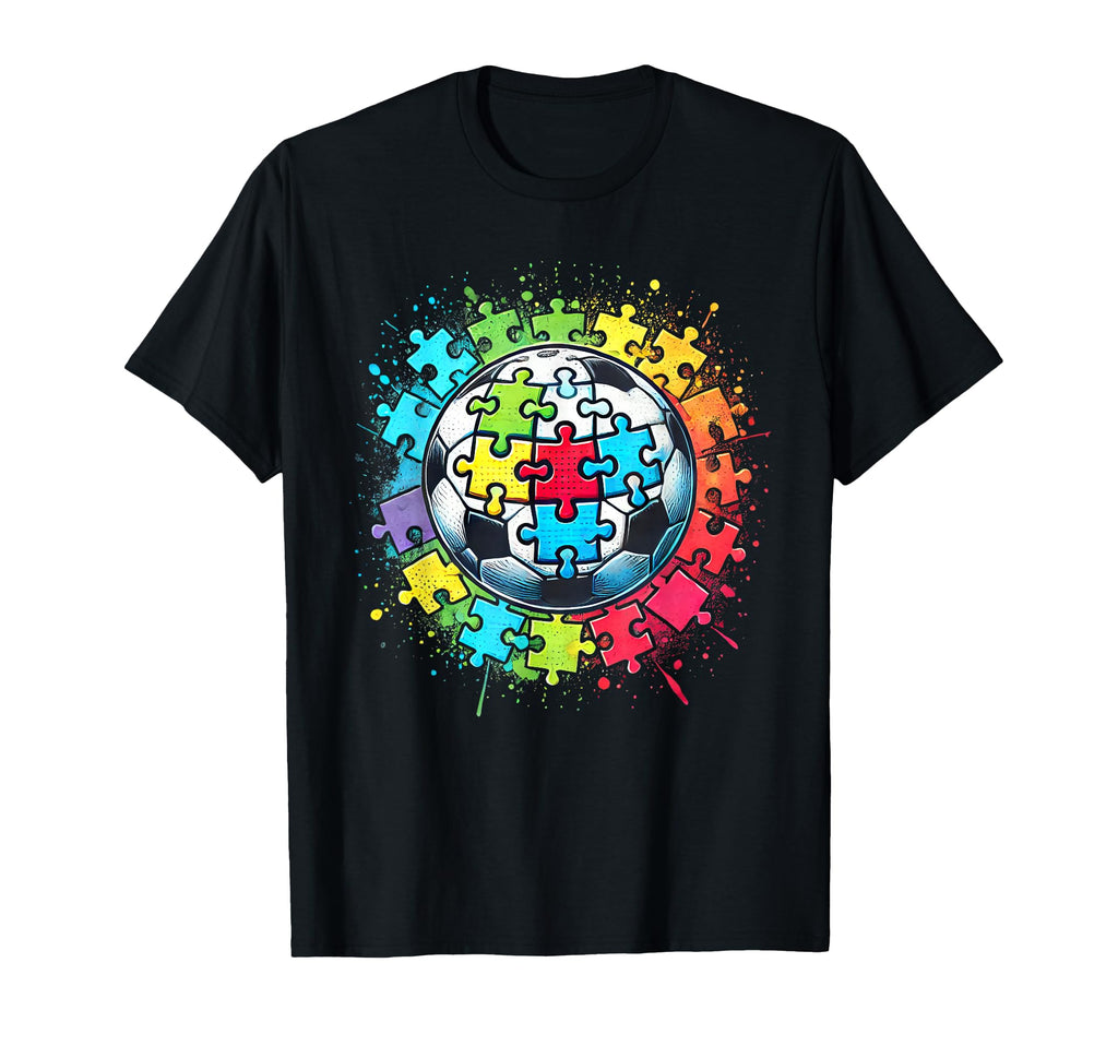 Soccer Ball Autism Awareness T-Shirt - Casual Everyday Wear for Adults - T-Shirt, Sweatshirt, Hoodie
