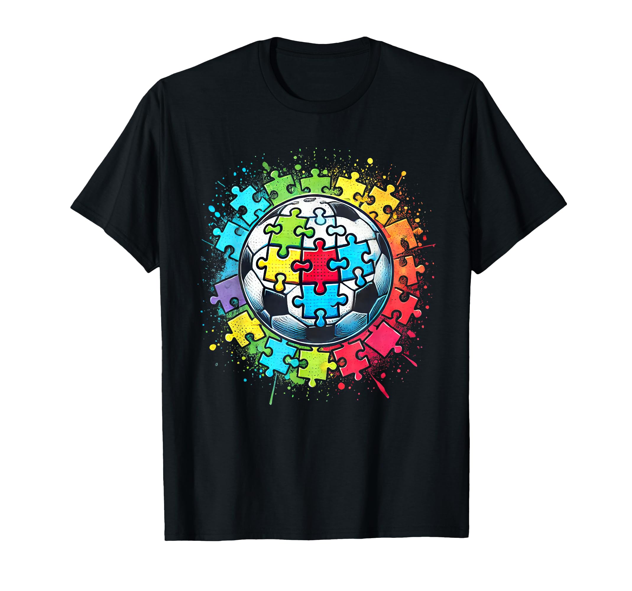 Soccer Ball Autism Awareness T-Shirt - Casual Everyday Wear for Adults - T-Shirt, Sweatshirt, Hoodie