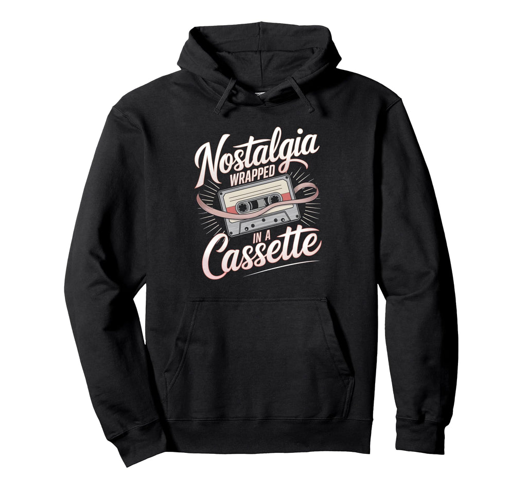Cassette Lover Nostalgia Wrapped Hoodie - Aesthetic Graphic Unisex - T-Shirt, Sweatshirt, Hoodie