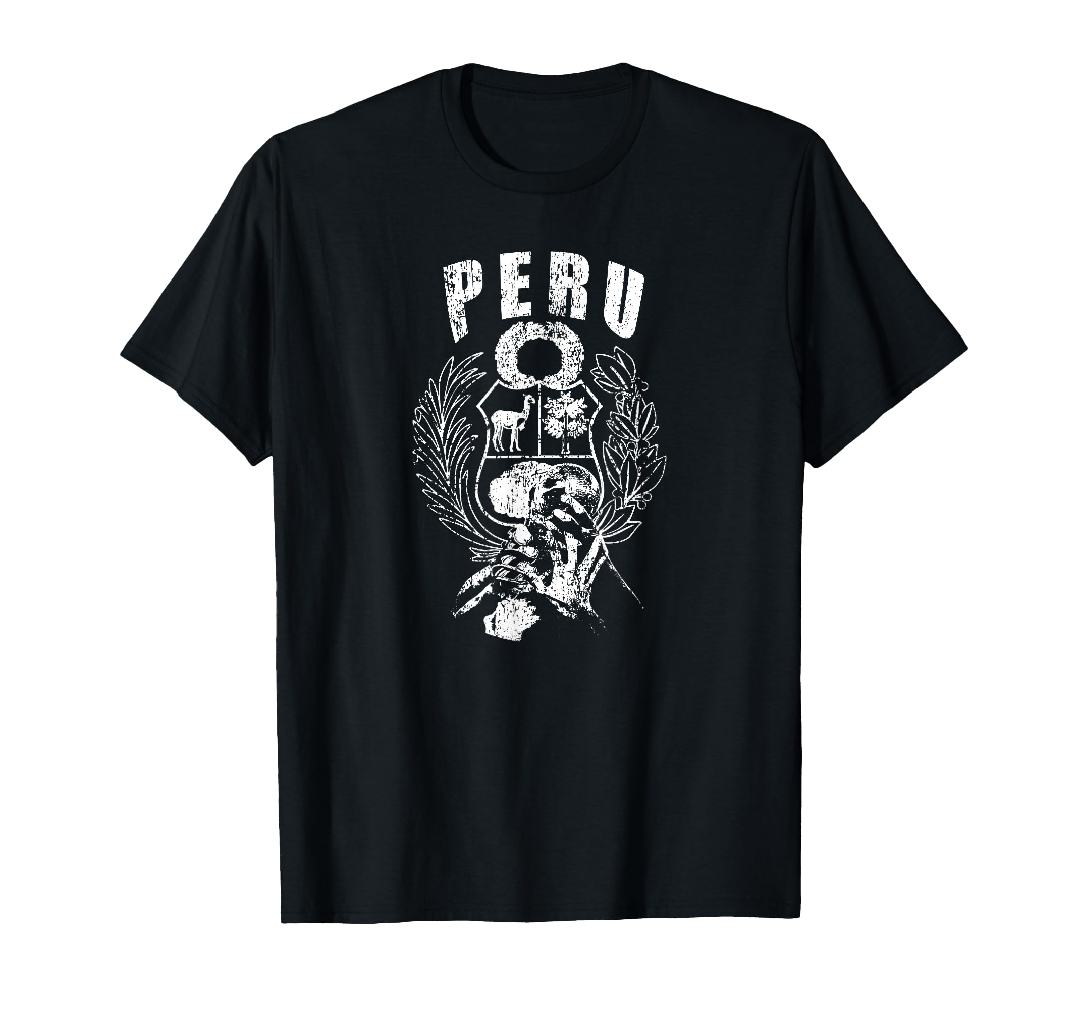 Peru Distressed Soccer 2019 Football Copa T-Shirt - Novelty Apparel Unisex - T-Shirt, Sweatshirt, Hoodie