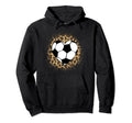 Soccer Heart Ball Cheetah Soccer Lover Hoodie - Novelty Apparel Unisex - T-Shirt, Sweatshirt, Hoodie