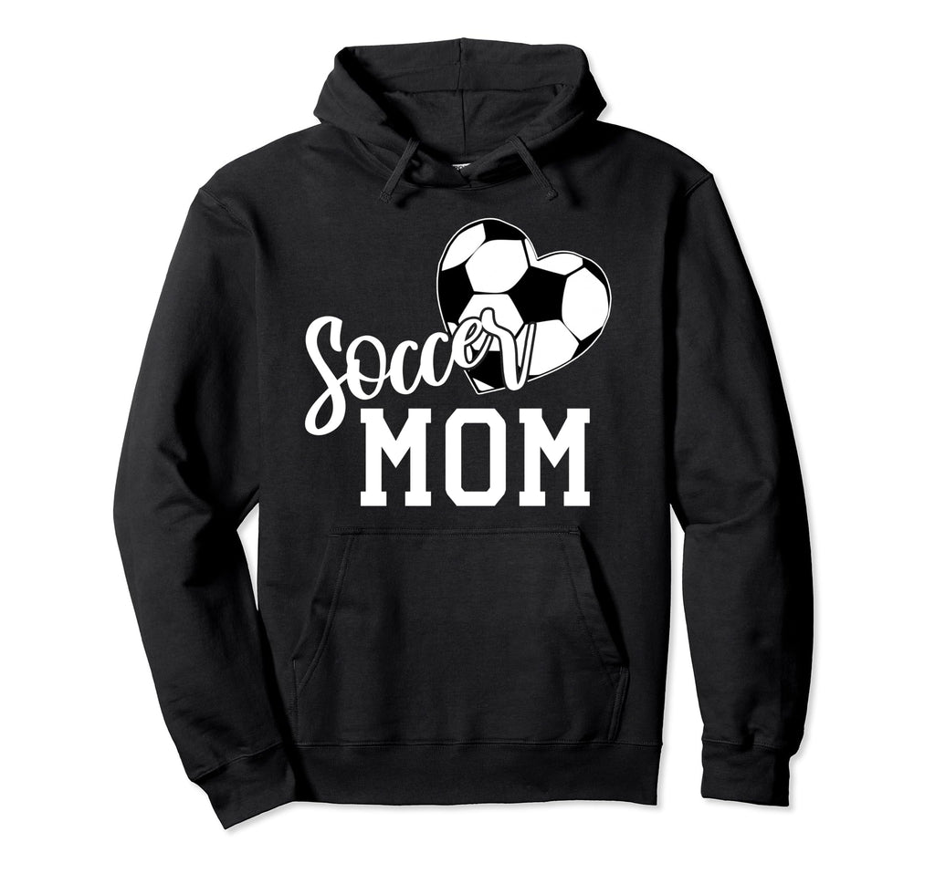Soccer Ball Heart Soccer Mom Hoodie - Trendy Graphic Men Women - T-Shirt, Sweatshirt, Hoodie