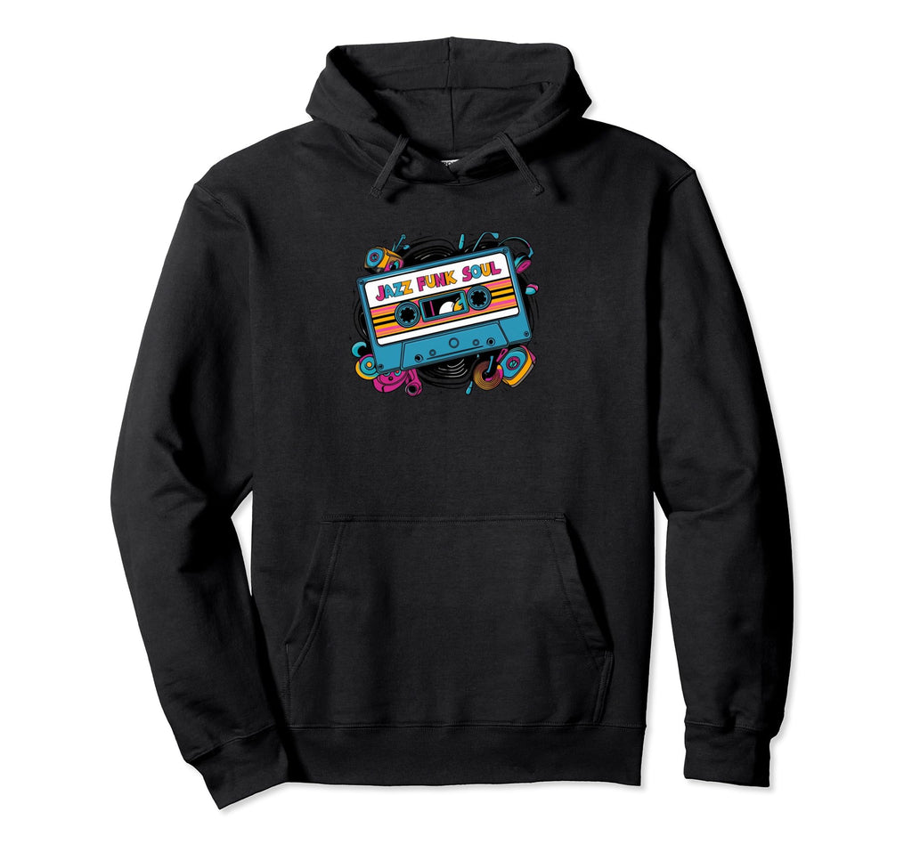 Mix Tape Cassette Jazz Funk Soul Hoodie - Casual Everyday Wear Men Women - T-Shirt, Sweatshirt, Hoodie