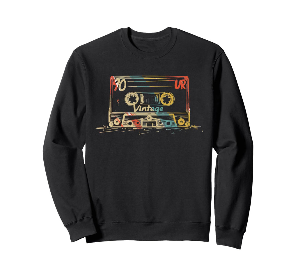 Cassette Tape 80S 90S Sweatshirt - Trendy Graphic for Adults - T-Shirt, Sweatshirt, Hoodie