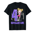 4Th Birthday Soccer Ball Net Party Four T-Shirt - Minimalist Print Unisex - T-Shirt, Sweatshirt, Hoodie