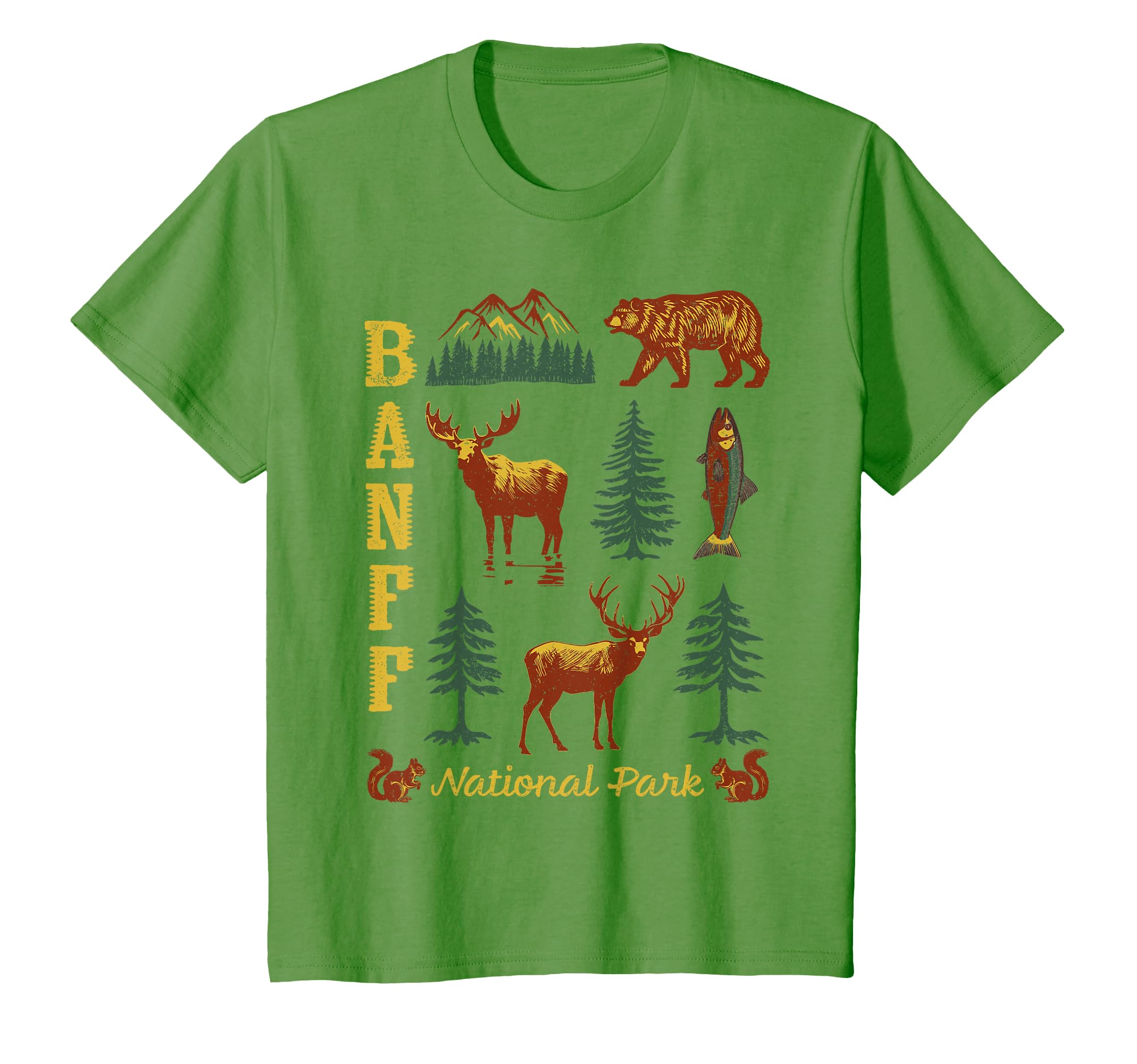 Banff National Park Alberta Bear Moose T-Shirt - Minimalist Print Unisex - T-Shirt, Sweatshirt, Hoodie