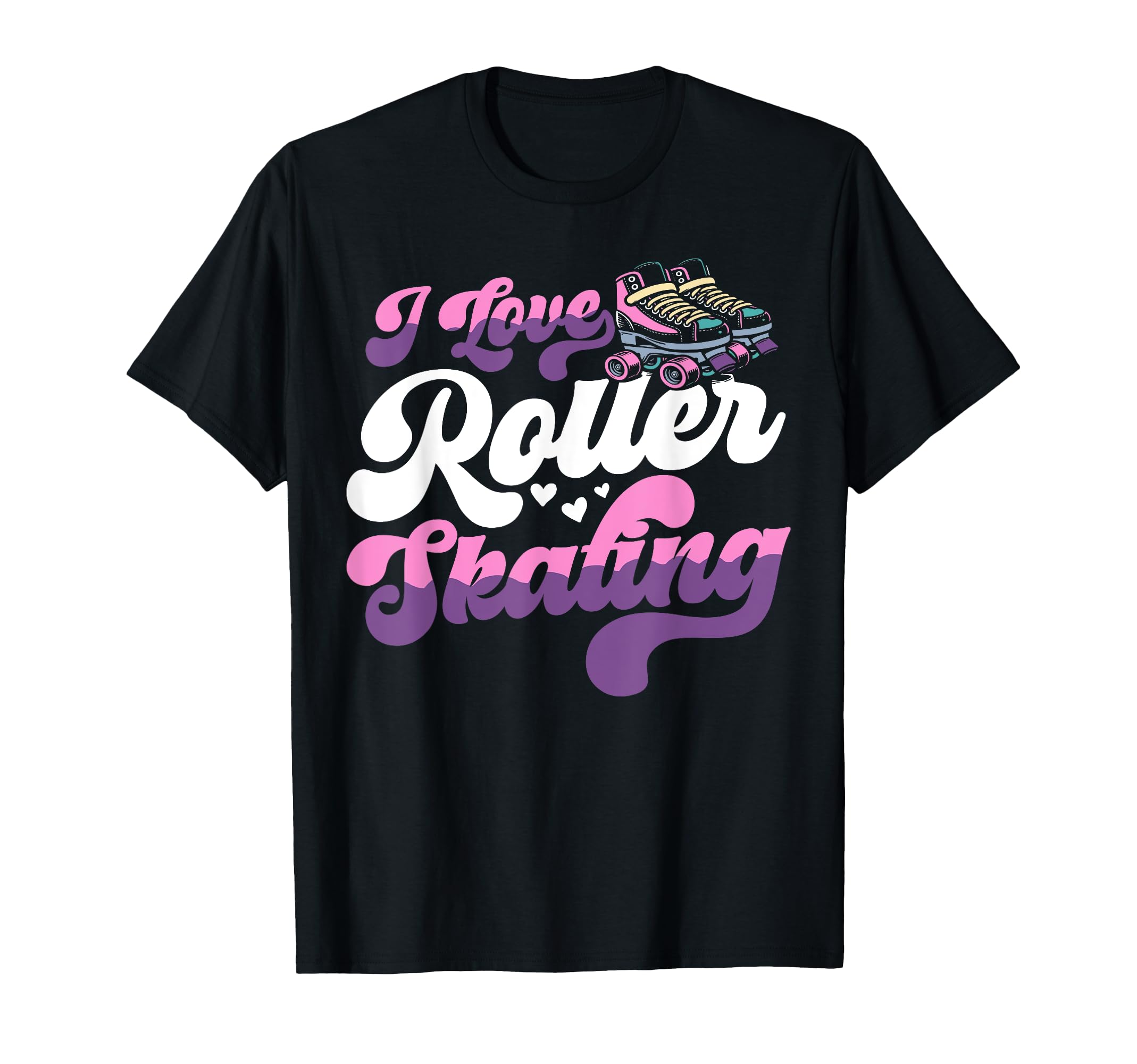 Roller Skating Skate 1970S I Love T-Shirt - Novelty Apparel Men Women - T-Shirt, Sweatshirt, Hoodie