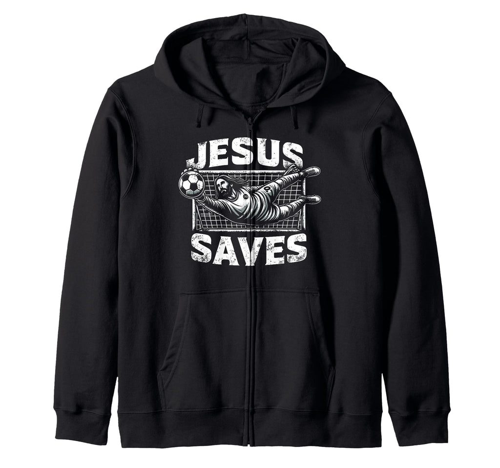 C J S Religious Christian Soccer Hoodie - Fun Novelty Design for Adults - T-Shirt, Sweatshirt, Hoodie