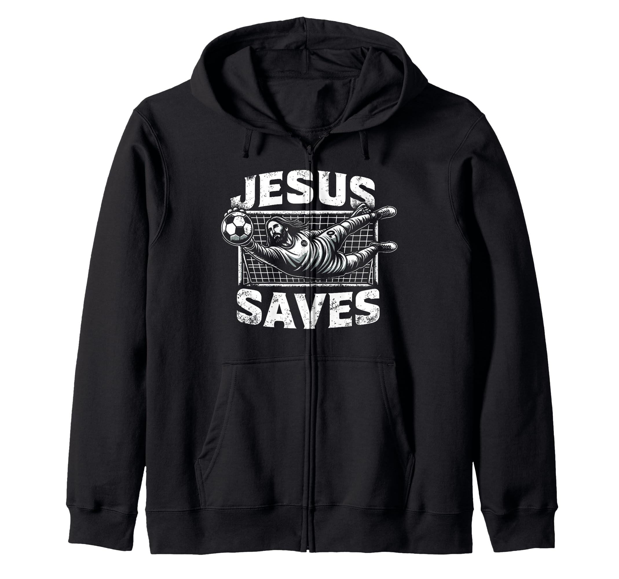 C J S Religious Christian Soccer Hoodie - Fun Novelty Design for Adults - T-Shirt, Sweatshirt, Hoodie