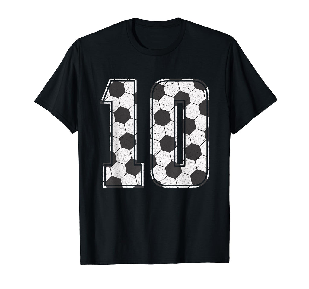 Soccer Player Number 10 Ten Soccer T-Shirt - Minimalist Print for Adults - T-Shirt, Sweatshirt, Hoodie