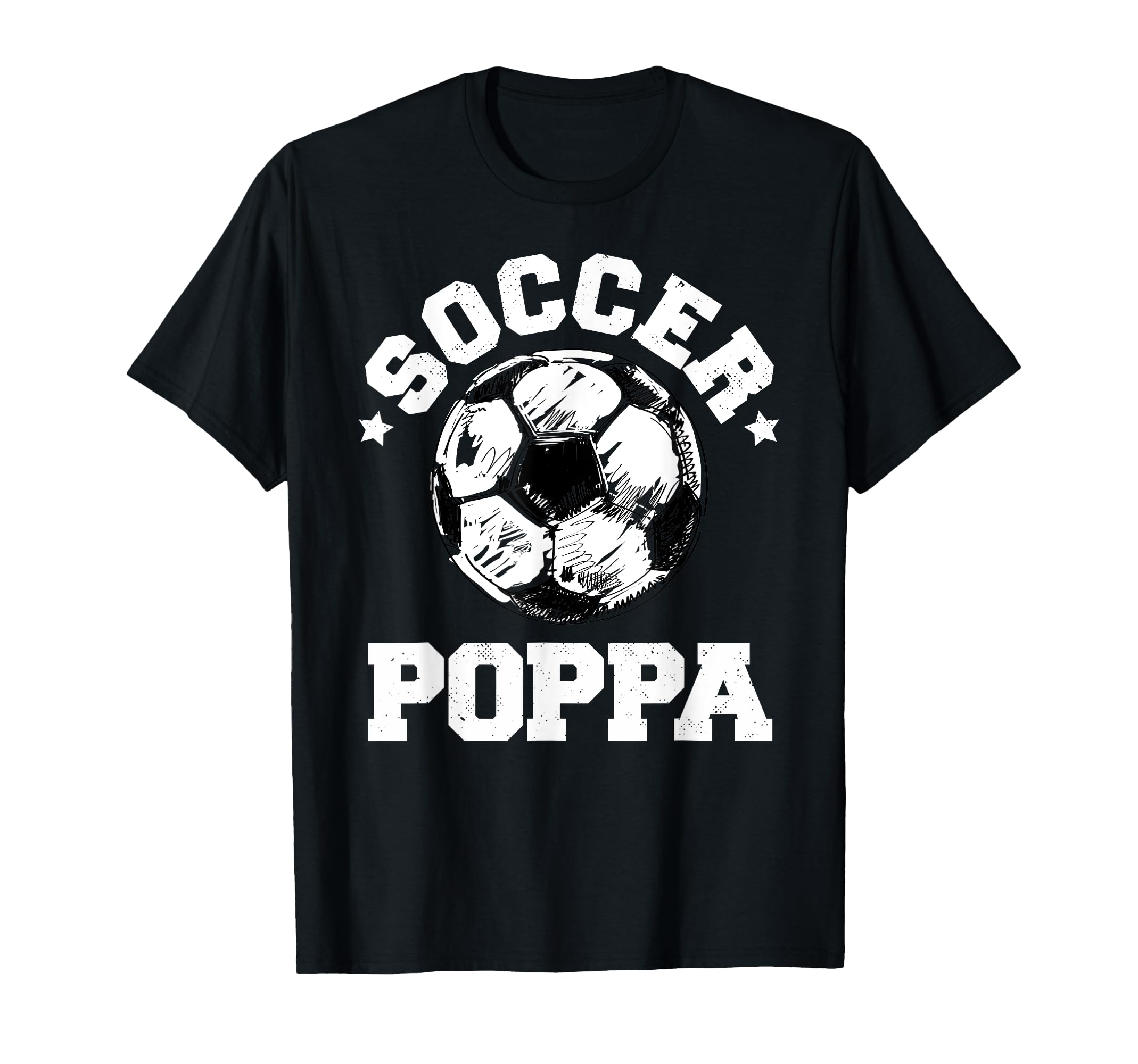 Soccer Poppa Soccer Ball Distressed T-Shirt - Trendy Graphic Men Women - T-Shirt, Sweatshirt, Hoodie
