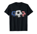 Soccer Red White Blue American Flag T-Shirt - Aesthetic Graphic for Adults - T-Shirt, Sweatshirt, Hoodie