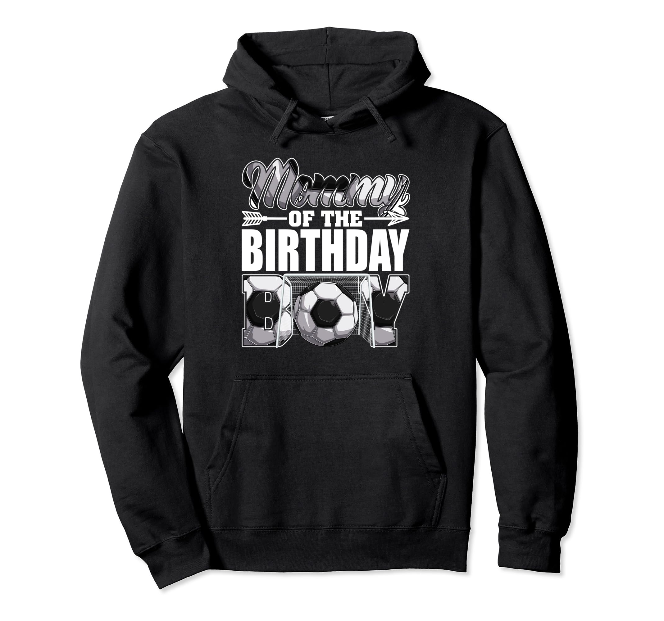 Mommy Birthday Soccer Matching Family Party Hoodie - Graphic Print Unisex - T-Shirt, Sweatshirt, Hoodie