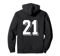 Number 21 Backside 80S 90S Team Jersey Hoodie - Unique Graphic Men Women - T-Shirt, Sweatshirt, Hoodie