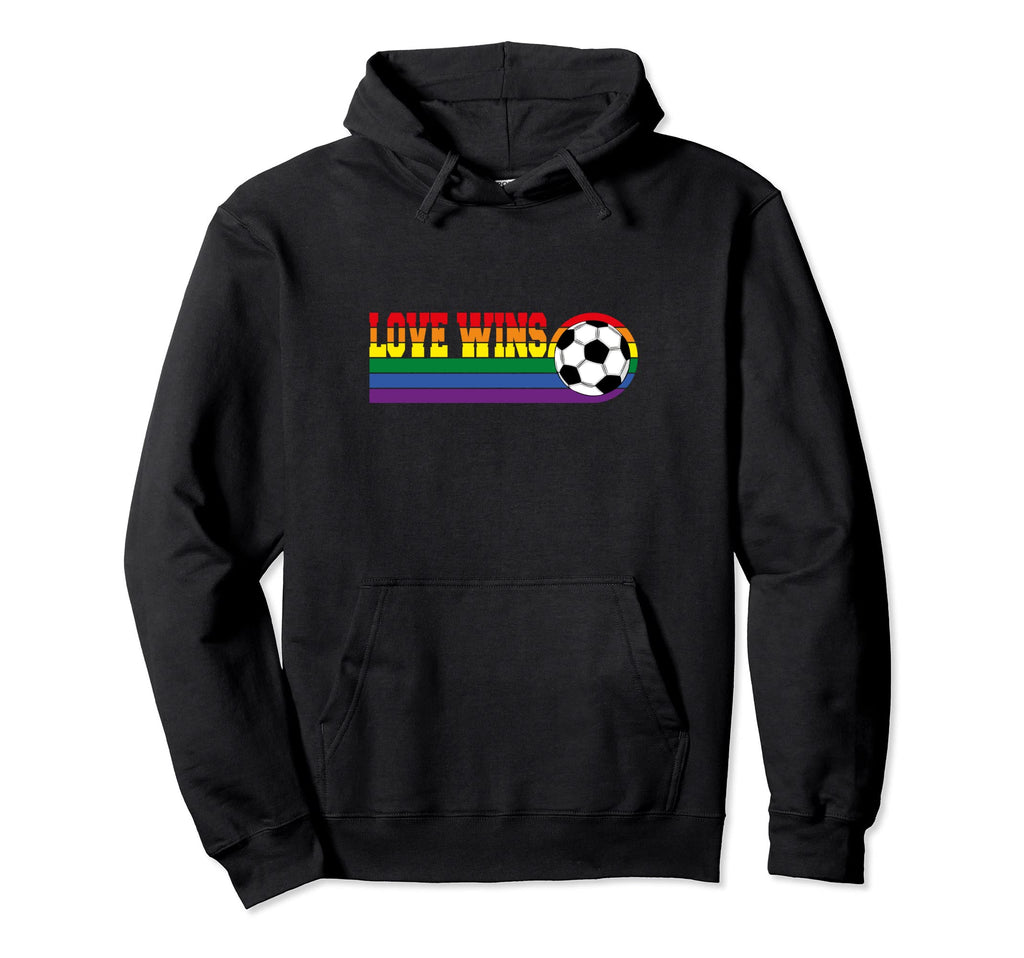 Lgbtq Love Wins Soccer Hoodie - Casual Everyday Wear for Adults - T-Shirt, Sweatshirt, Hoodie