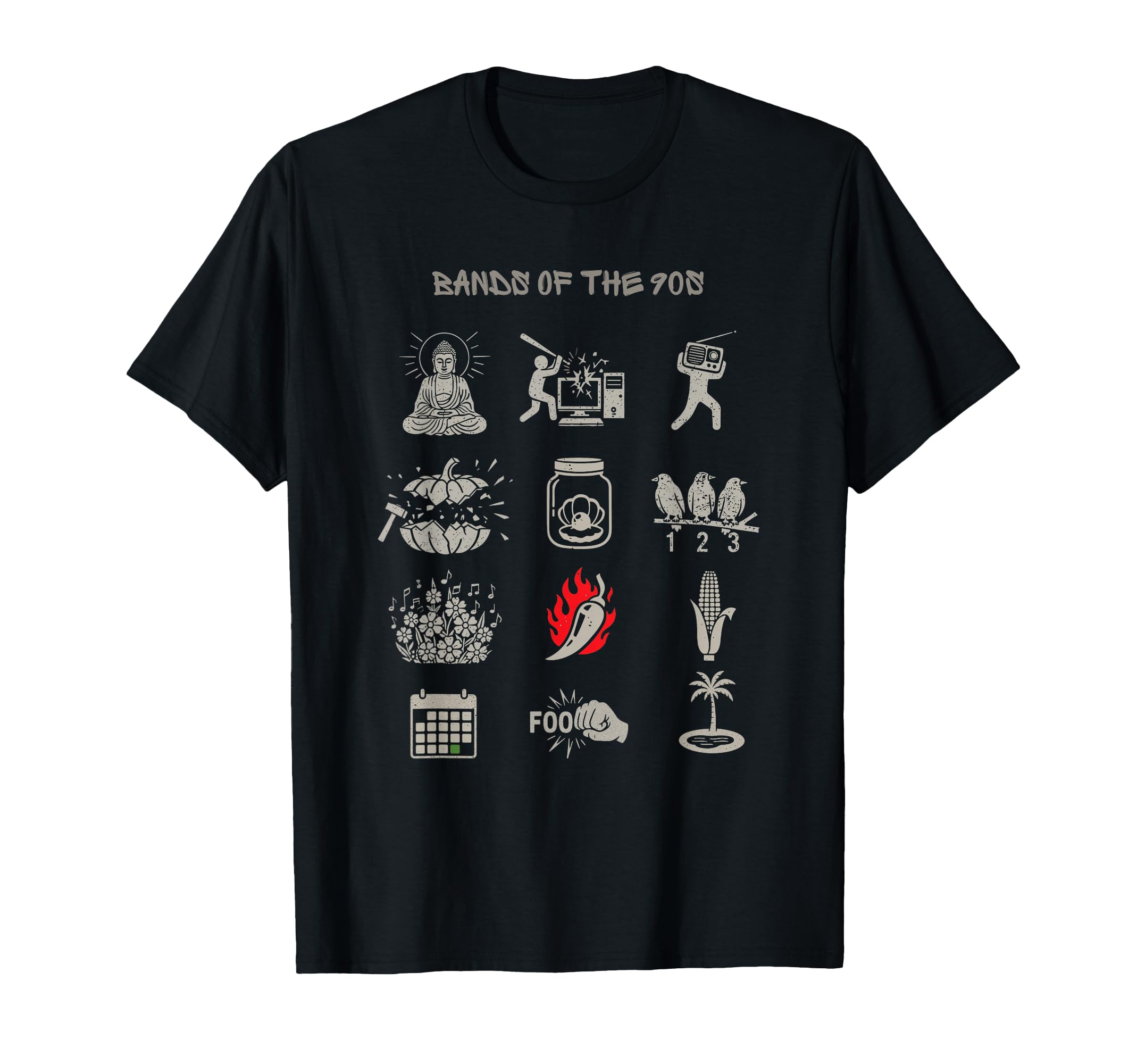 Popular Bands 90S Funny Rock Minimalist T-Shirt - Graphic Print Men Women - T-Shirt, Sweatshirt, Hoodie