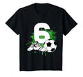 6Th Birthday 6 Years Soccer Football T-Shirt - Trendy Graphic Unisex - T-Shirt, Sweatshirt, Hoodie
