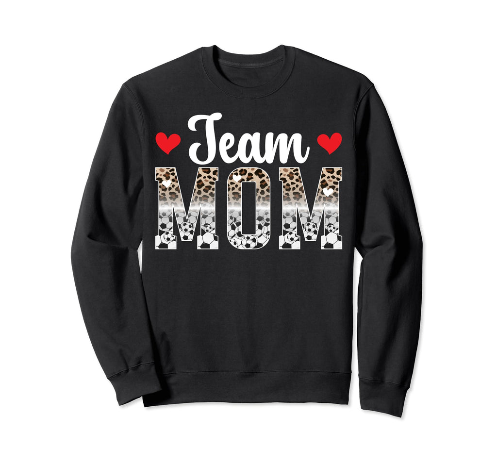 Team Mom Leopard Soccer Team Mom Sweatshirt - Unique Graphic for Adults - T-Shirt, Sweatshirt, Hoodie