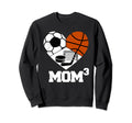 Mom Cubed Mom3 Mom Three Soccer Sweatshirt - Streetwear Style Men Women - T-Shirt, Sweatshirt, Hoodie