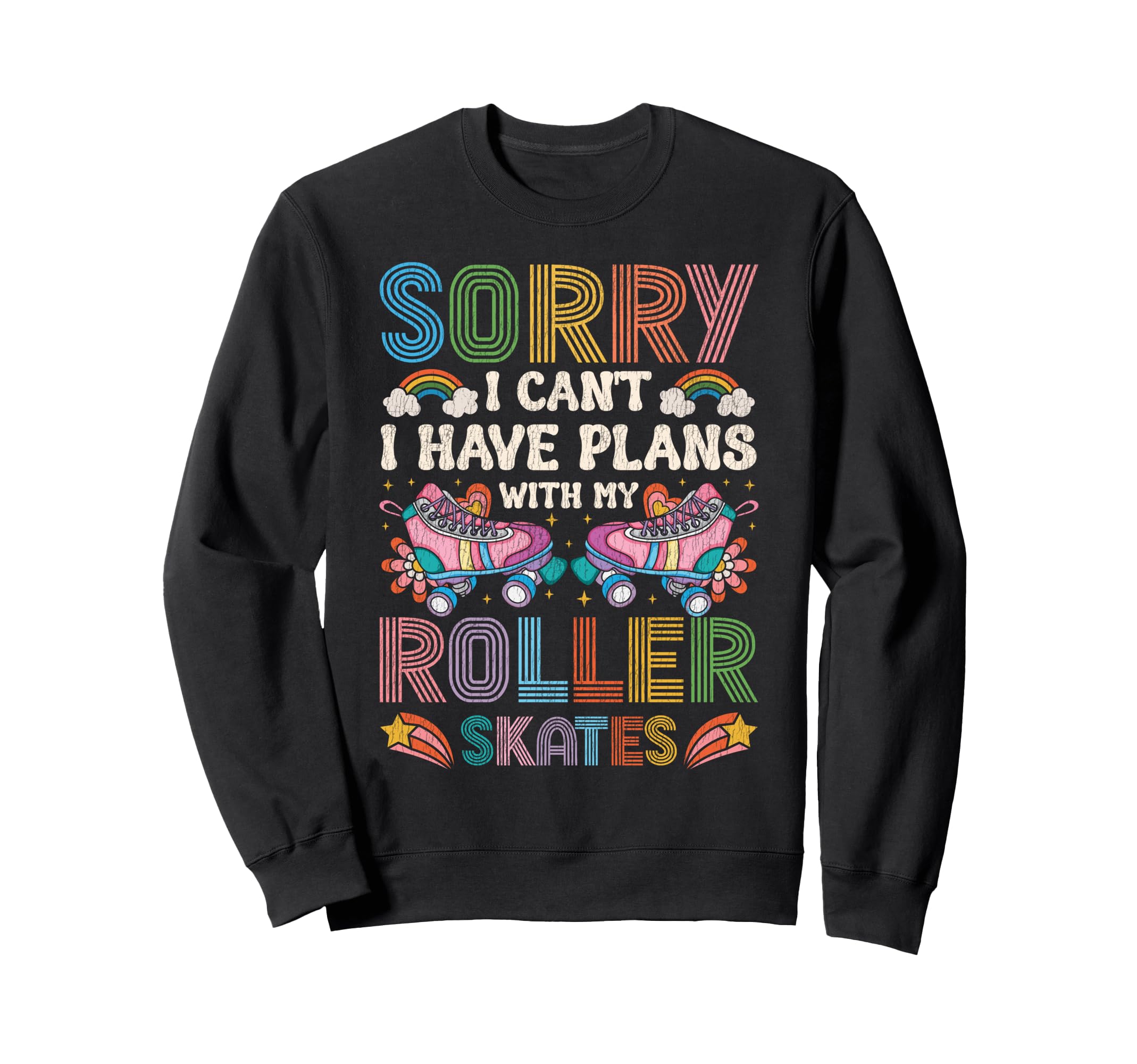 Roller Skating Skate 1970S Sorry Sweatshirt - Custom Art Print for Adults - T-Shirt, Sweatshirt, Hoodie