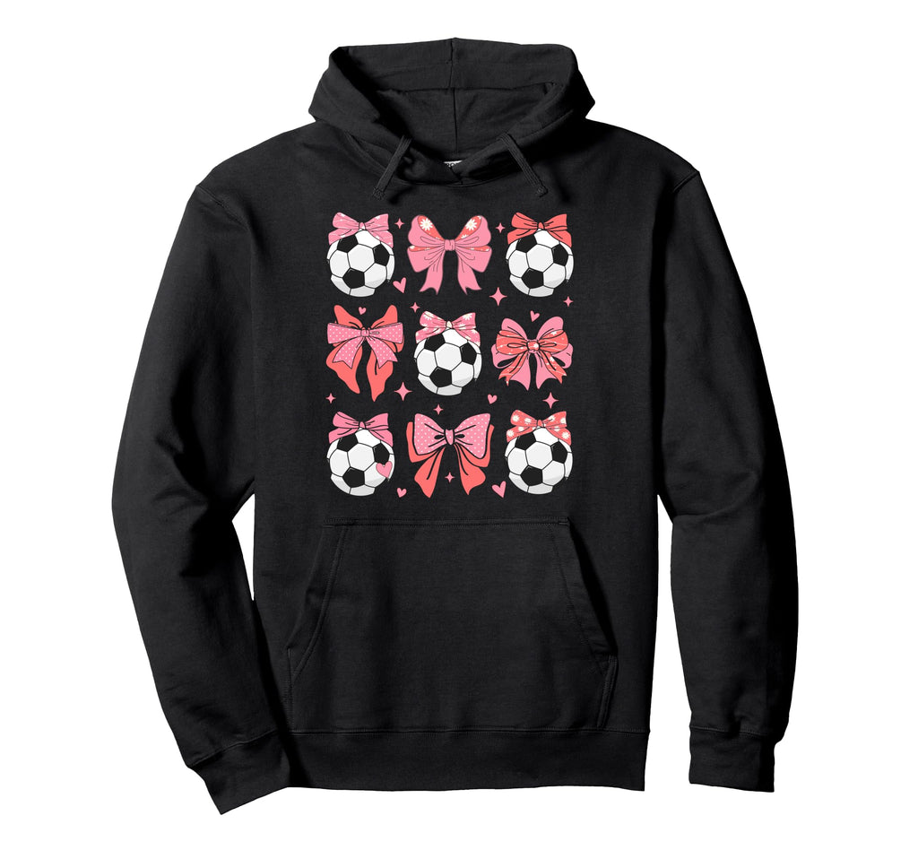 Coquette Bow Soccer Mom Family Sports Hoodie - Streetwear Style Men Women - T-Shirt, Sweatshirt, Hoodie