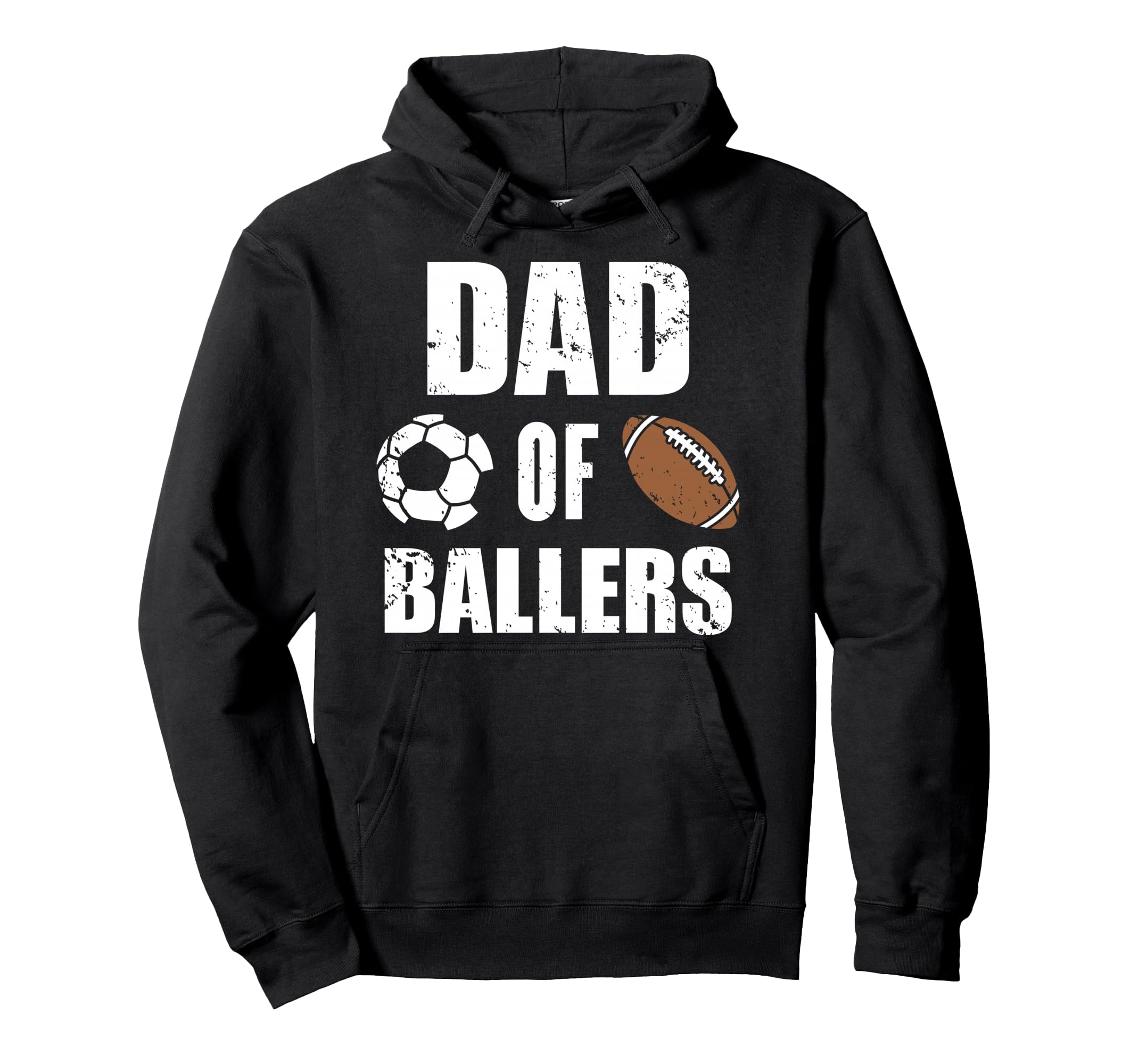Dad Ballers Funny Soccer Football Dad Hoodie - Graphic Print Men Women - T-Shirt, Sweatshirt, Hoodie