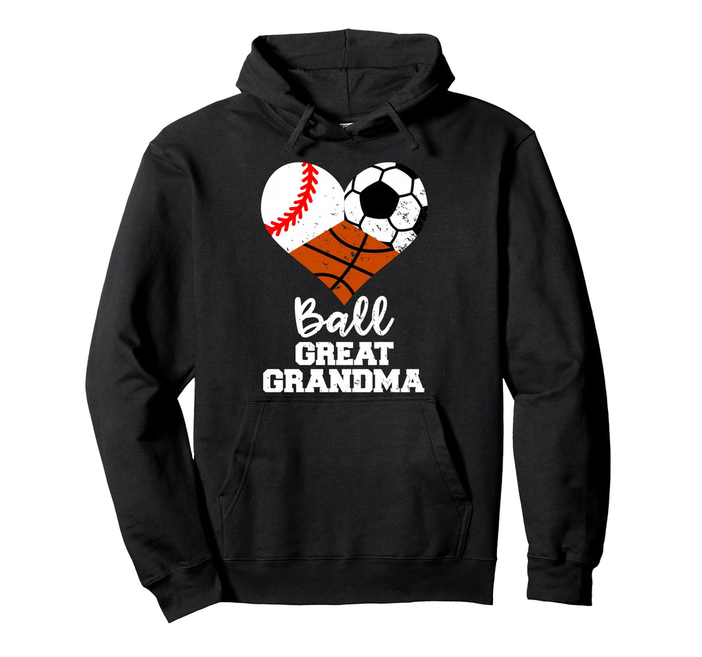 Ball Great Grandma Heart Baseball Soccer Hoodie - Minimalist Print Unisex - T-Shirt, Sweatshirt, Hoodie