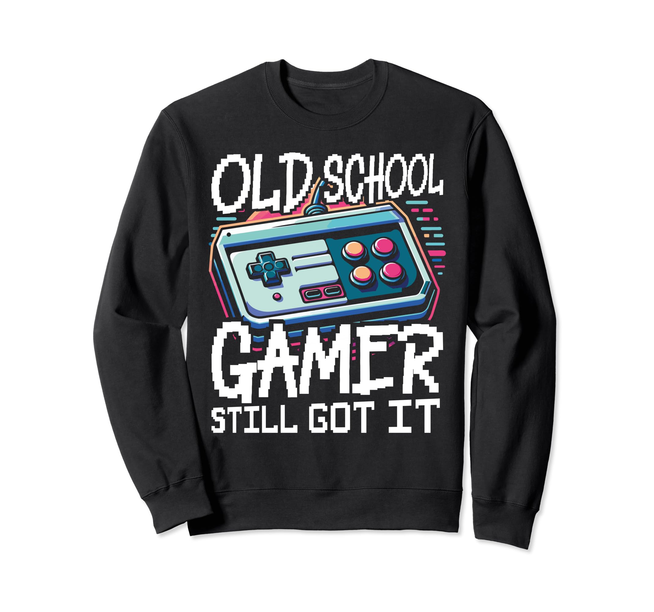 80S Arcade Nostalgia Pixel Art Sweatshirt - Unique Graphic for Adults - T-Shirt, Sweatshirt, Hoodie