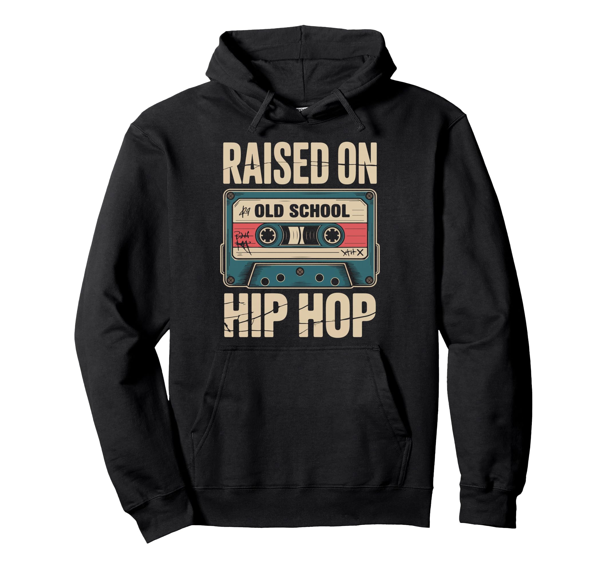 Raised Old School Hip Hop Cassette Culture Hoodie - Custom Art Print Unisex - T-Shirt, Sweatshirt, Hoodie