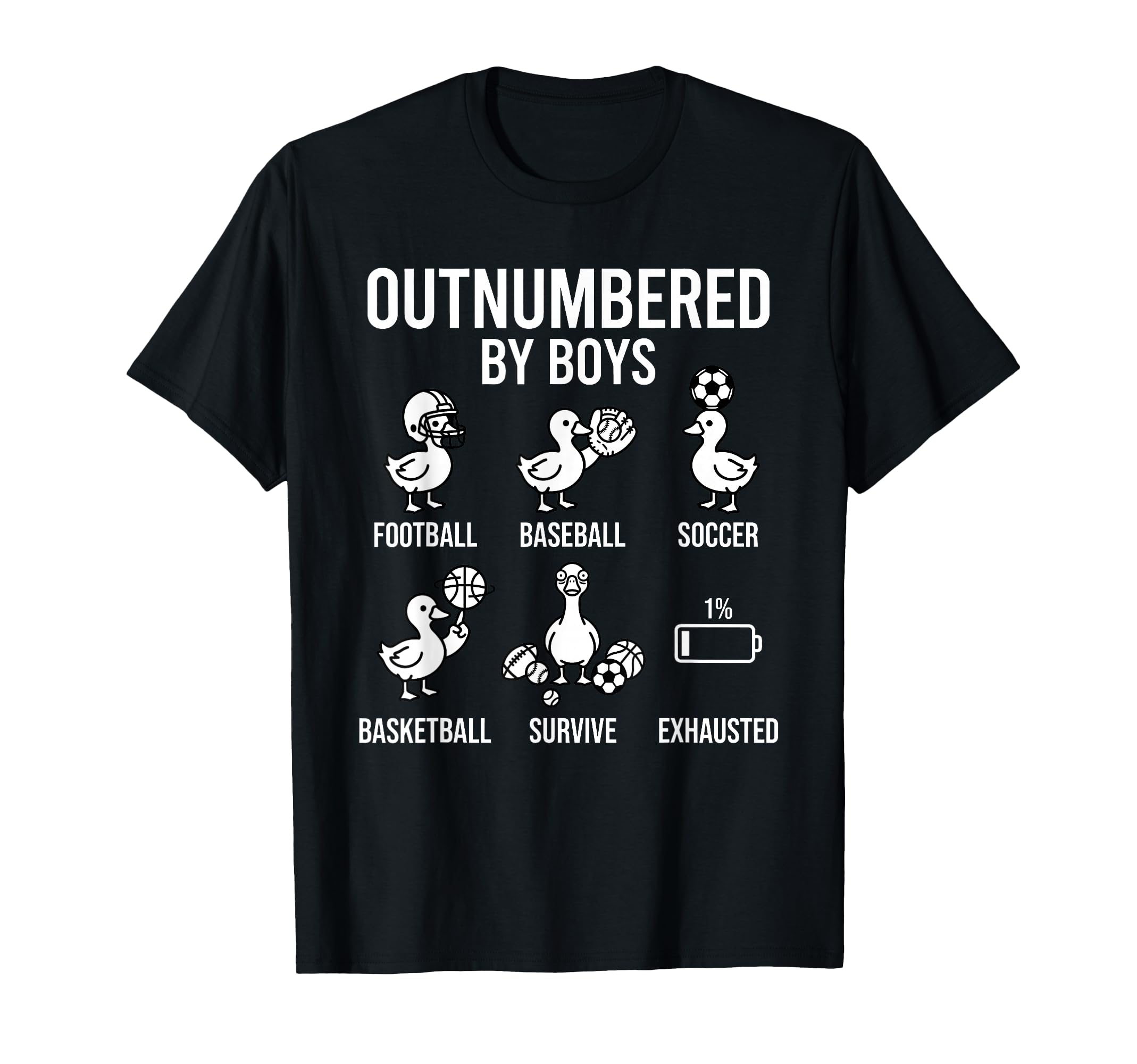 Outnumbered Ducklings Football T-Shirt - Aesthetic Graphic Men Women - T-Shirt, Sweatshirt, Hoodie