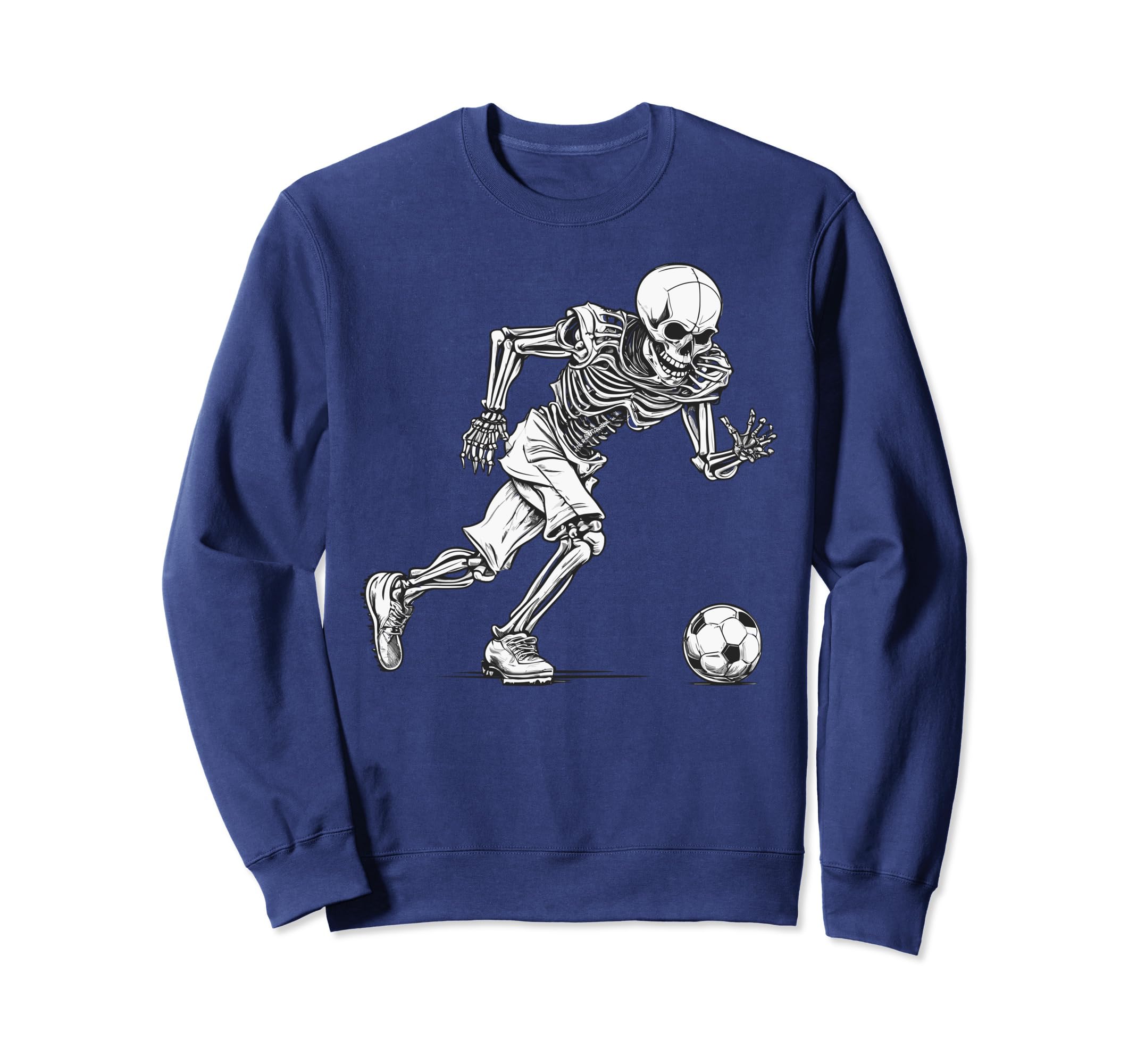 Skeleton Playing Soccer Football Sweatshirt - Custom Art Print Men Women - T-Shirt, Sweatshirt, Hoodie