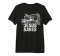 Soccer Goalie Goalkeeper Jesus Saves T-Shirt - Custom Art Print for Adults - T-Shirt, Sweatshirt, Hoodie
