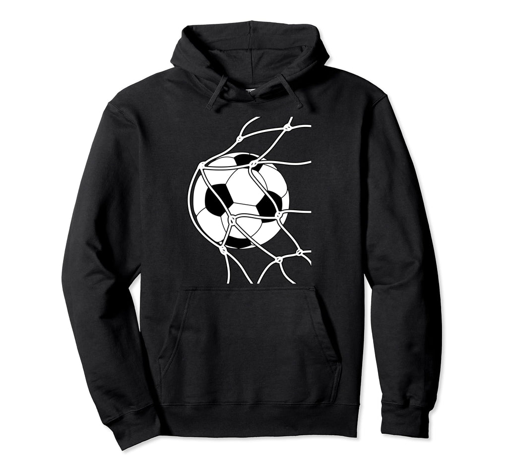 Soccer Ball Goal Funny Player Sports Hoodie - Minimalist Print for Adults - T-Shirt, Sweatshirt, Hoodie