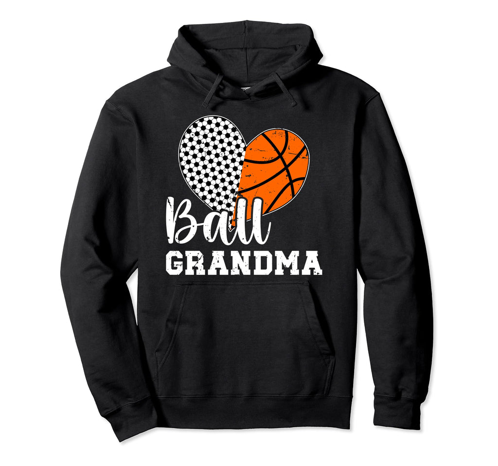 Ball Grandma Heart Soccer Basketball Hoodie - Custom Art Print for Adults - T-Shirt, Sweatshirt, Hoodie