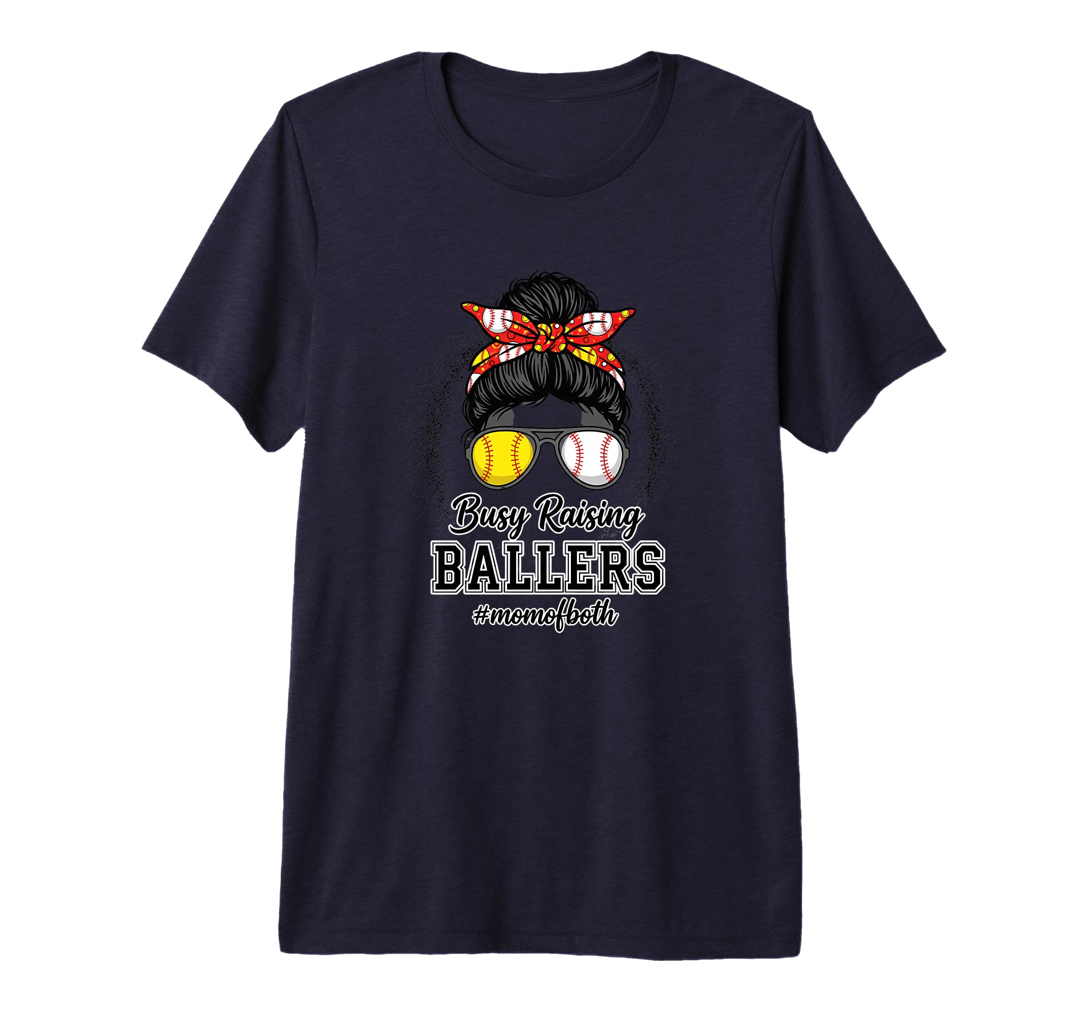 Mom Busy Raising Ballers Mom T-Shirt - Casual Everyday Wear for Adults - T-Shirt, Sweatshirt, Hoodie