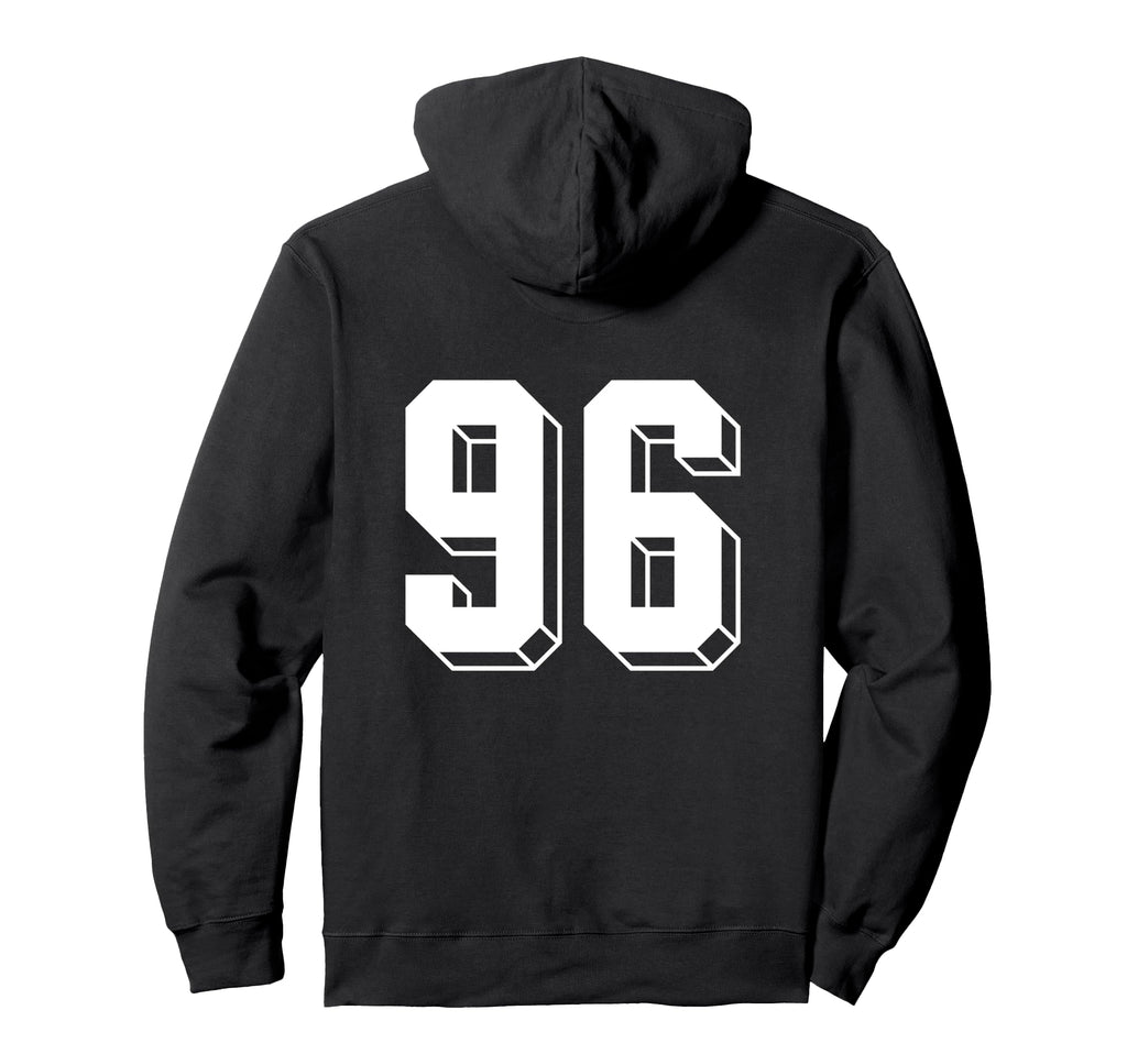 Number 96 Backside 80S 90S Team Jersey Hoodie - Graphic Print Unisex - T-Shirt, Sweatshirt, Hoodie
