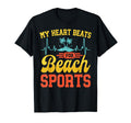 My Heart Beats Beach Sports Beach T-Shirt - Minimalist Print Men Women - T-Shirt, Sweatshirt, Hoodie