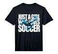 Soccer Teen Just Who Loves Soccer T-Shirt - Minimalist Print Men Women - T-Shirt, Sweatshirt, Hoodie