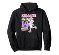 14Th Birthday Roller Skate Party Unicorn Hoodie - Custom Art Print Unisex - T-Shirt, Sweatshirt, Hoodie